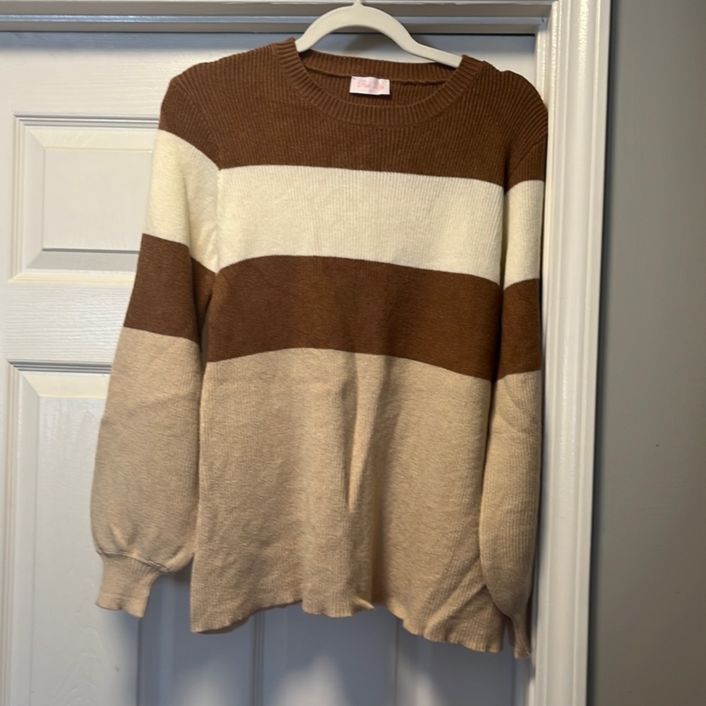 Small, Pink Lily sweater.